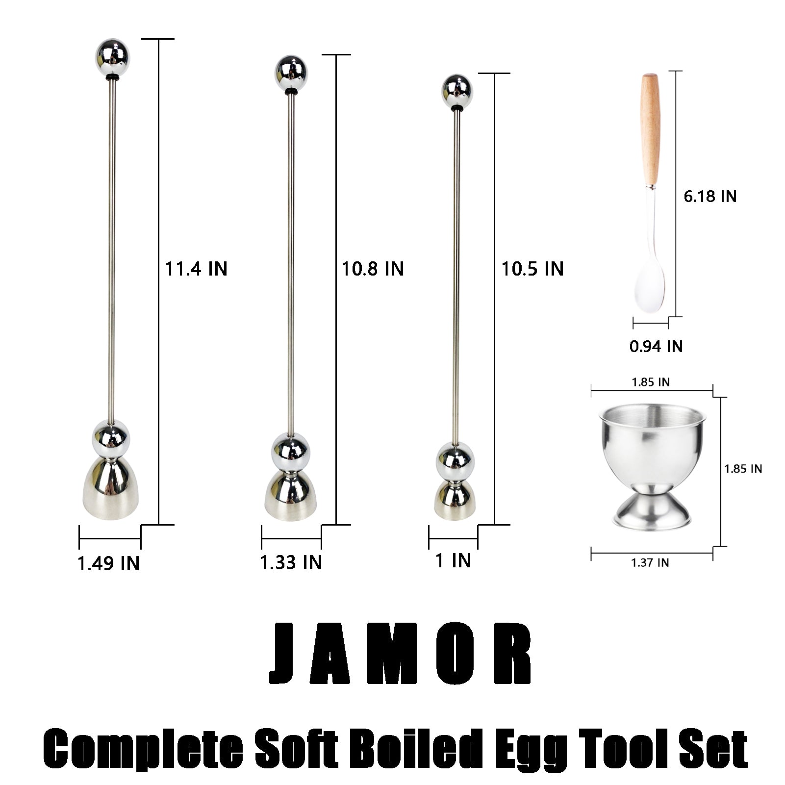 JAMOR Complete Soft Boiled Egg Tool Set Easy Eggs Opener Egg cutter Eg –  JAMOR Official Store
